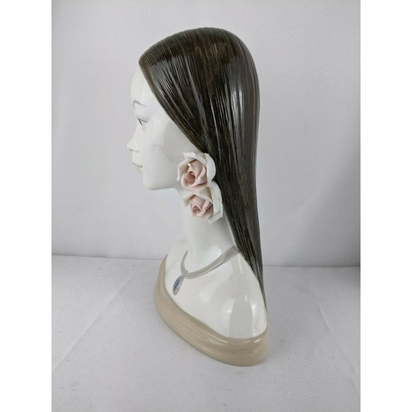 Vintage Llardo Maja Young Women's Porcelain Head Bust #4668 Retired Spain 1985 - Picture 3 of 12